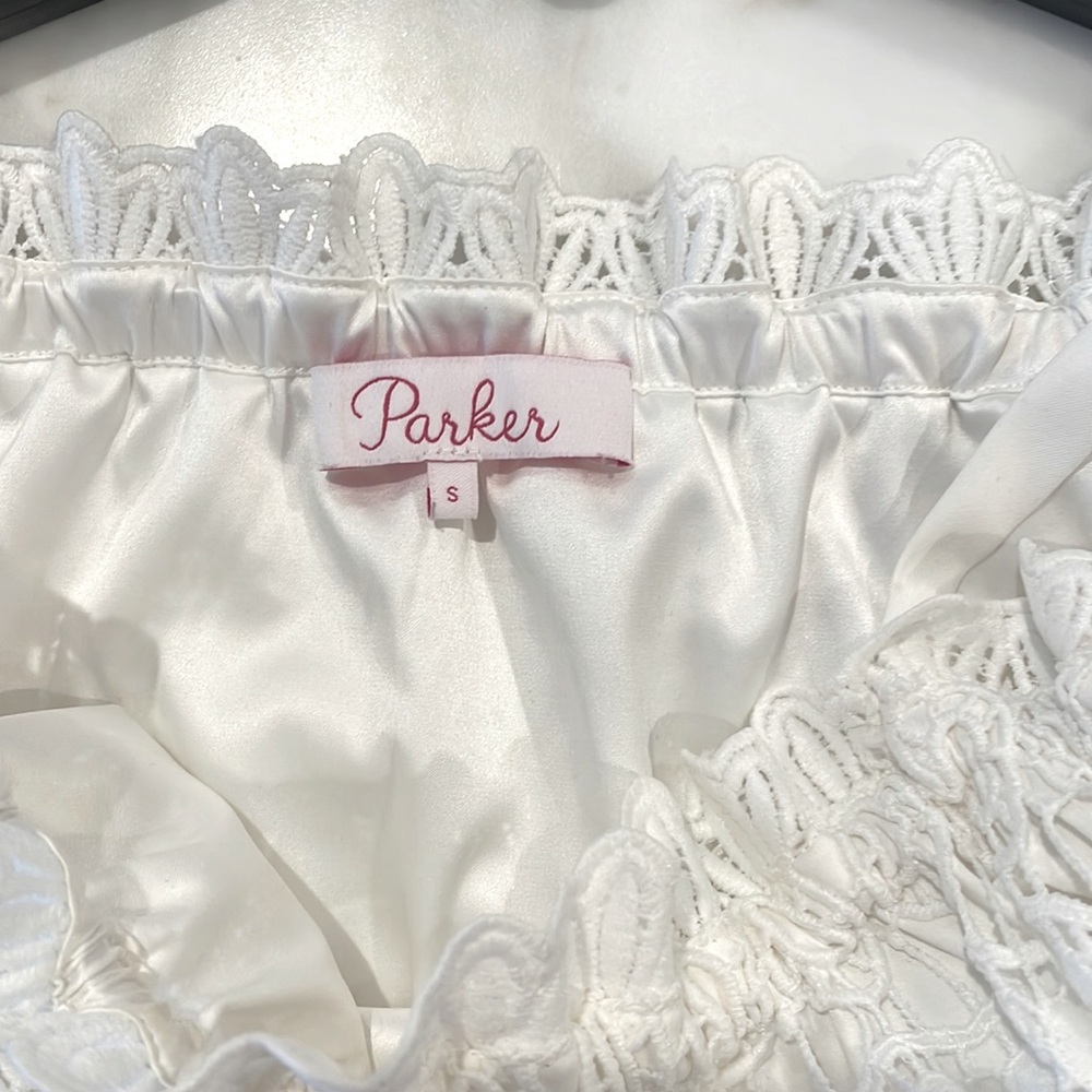 Parker Lace Jordana Cold-Shoulder Blouse, Ivory - Picture 5 of 5